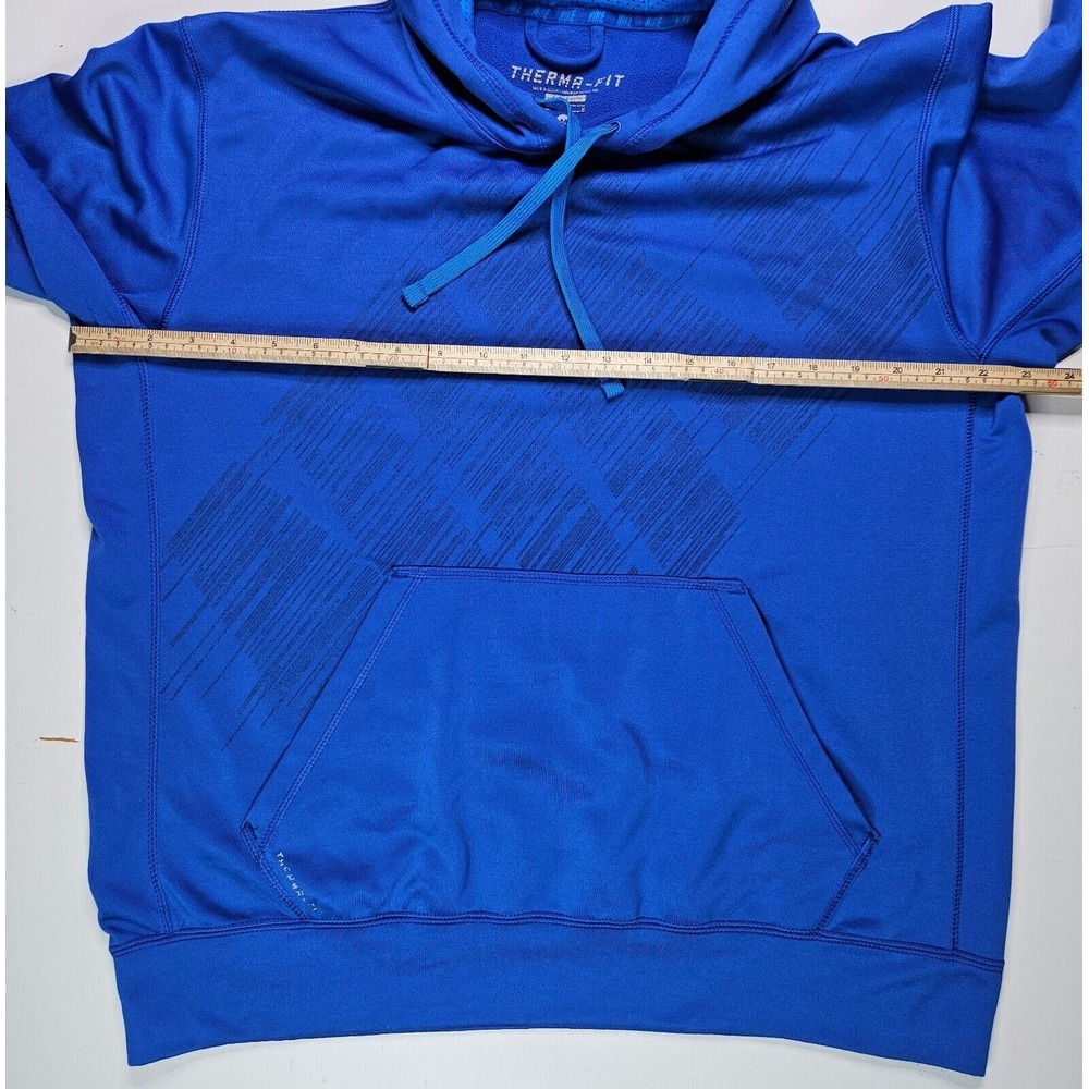 Nike Mens Thermafit Hoodie Center Spellout‎ Blue Long Sleeve Size M 625167-480 - Picture 6 of 15